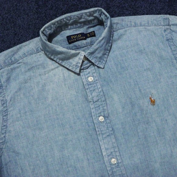 Polo Ralph Lauren Chambray Cotton L/S Shirt - Picture 3 of 6